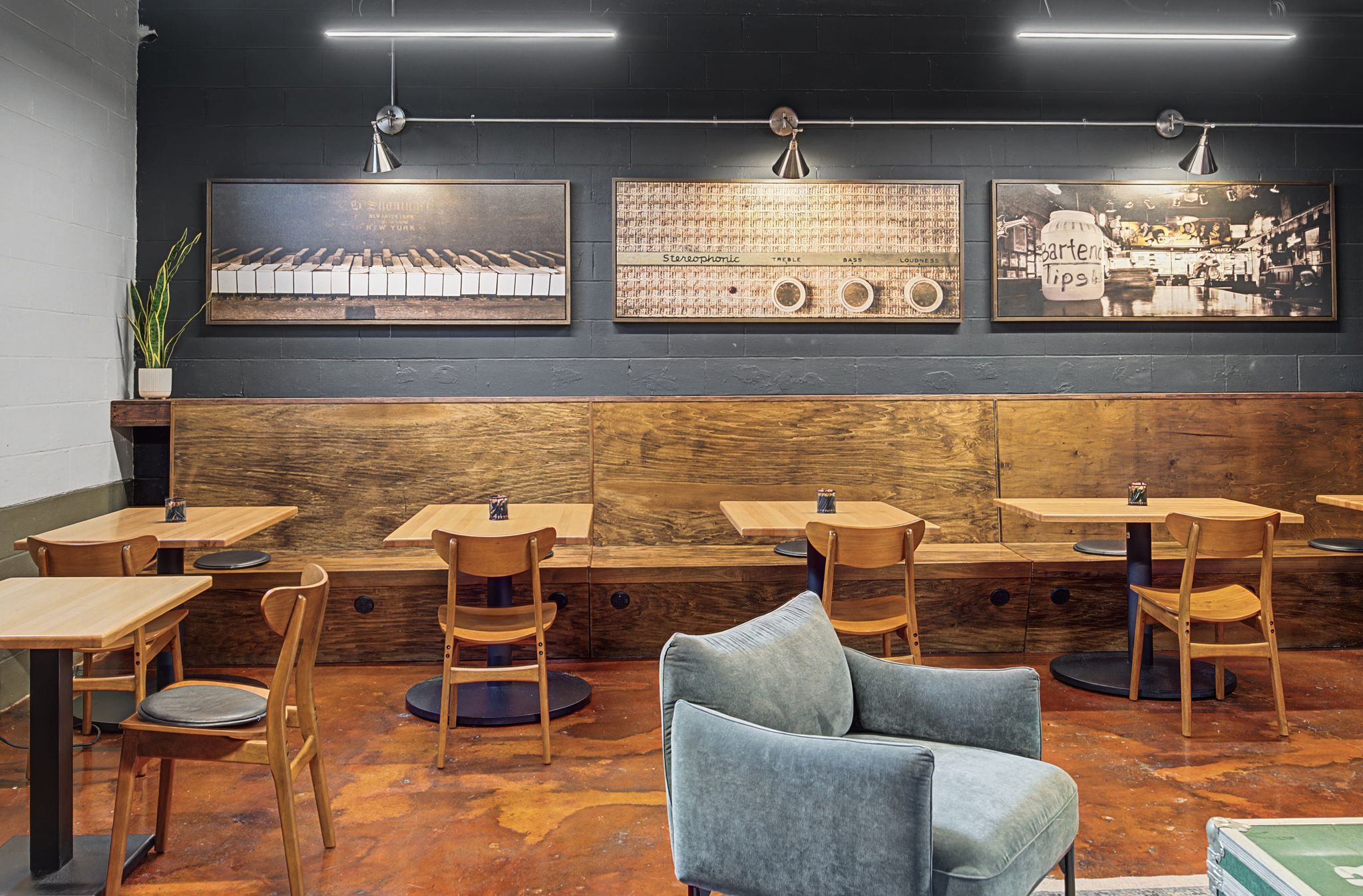 Tables and seating